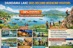 🌊 Damdama Lake Sees Record Weekend Visitors – Detailed Report