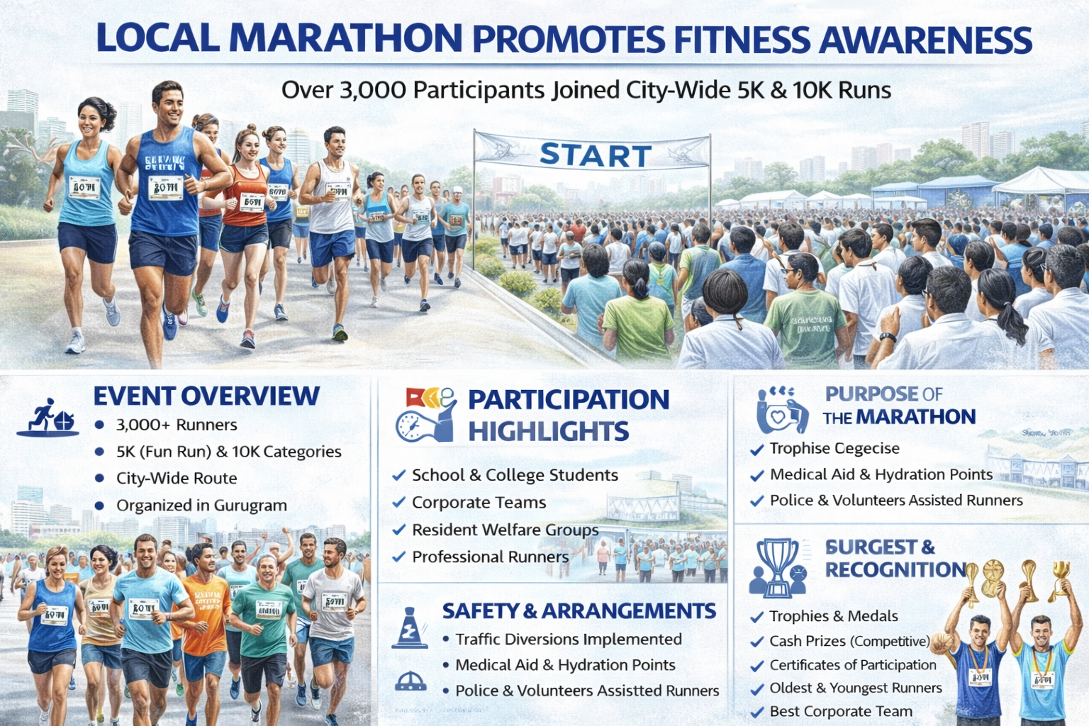🏃‍♂️ Local Marathon Promotes Fitness Awareness in Gurugram – Detailed Report